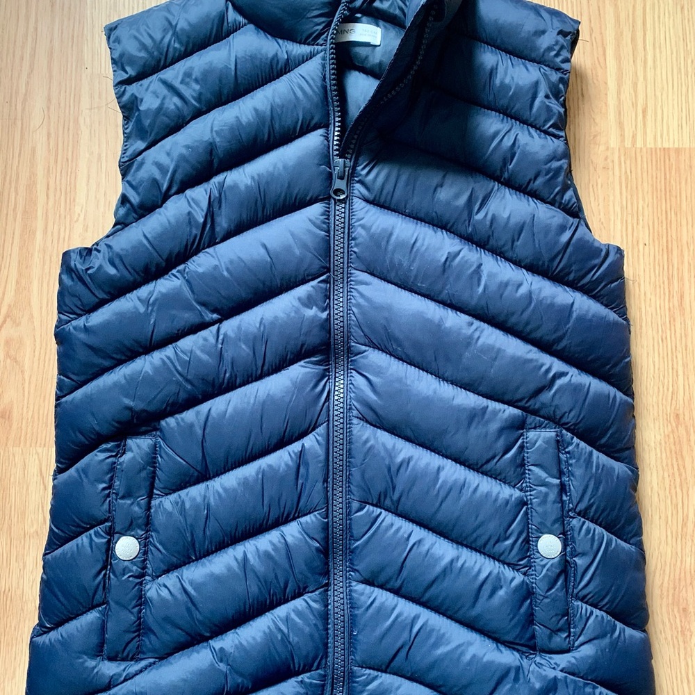 Mango Navy Puffer Vest